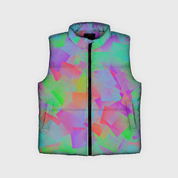 Детский жилет Разноцветные слайды - абстракция, цвет: 3D-светло-серый