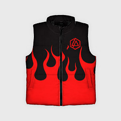 Детский жилет Linkin park logo fire, цвет: 3D-черный