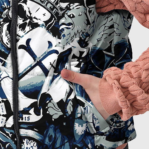 Детский жилет Рыцари средневековья цербер и череп короля / 3D-Черный – фото 5