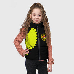 Детский жилет Герб РФ орёл, цвет: 3D-черный — фото 2