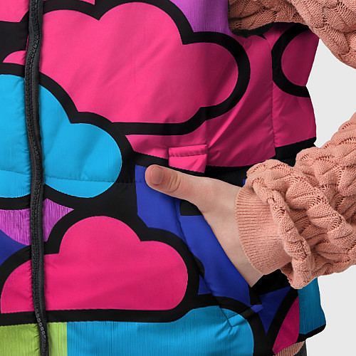 Детский жилет Глаза облака абстракция / 3D-Светло-серый – фото 5