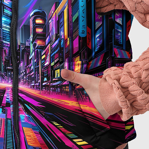 Детский жилет Неоновый мегаполис / 3D-Черный – фото 5