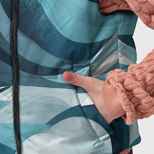 Детский жилет Океан абстракция волны / 3D-Черный – фото 5