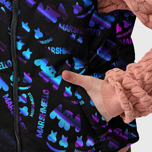 Детский жилет Marshmello neon club / 3D-Светло-серый – фото 5