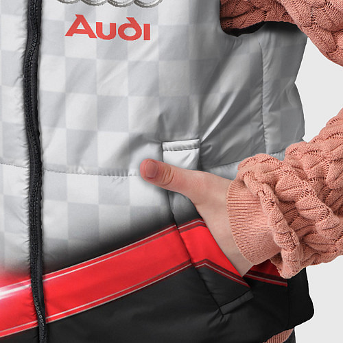 Детский жилет AUDI auto texture / 3D-Черный – фото 5