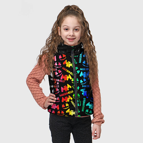 Детский жилет Marshmello neon color / 3D-Красный – фото 3