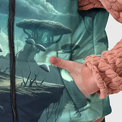 Детский жилет Сказочный грибной лес на похожей планете - фантази, цвет: 3D-светло-серый — фото 2