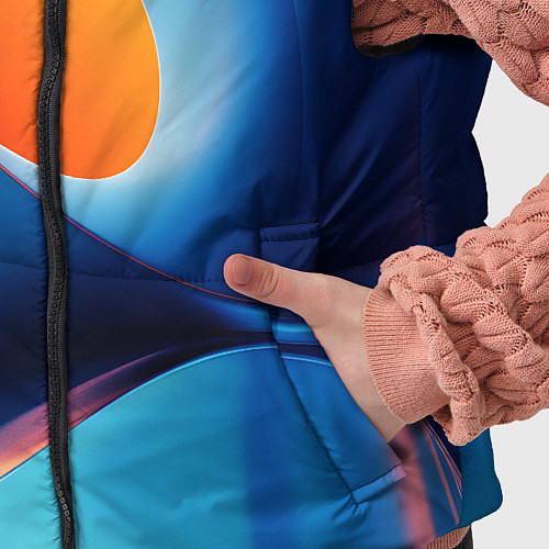 Детский жилет Абстрактный геометрический градиент / 3D-Черный – фото 5