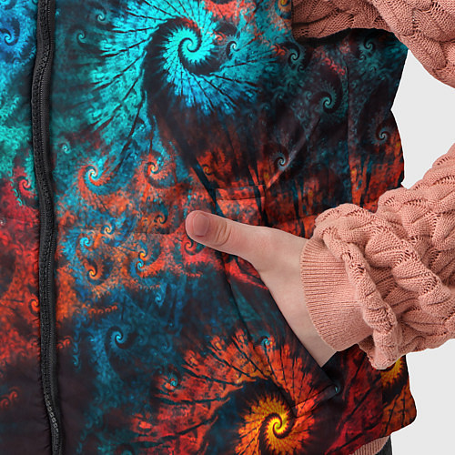 Детский жилет Оптическая абстракция узор / 3D-Красный – фото 5