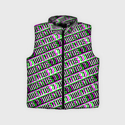 Детский жилет Juventus glitch pattern, цвет: 3D-черный