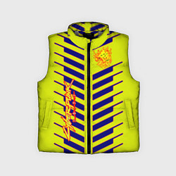 Детский жилет Cyberpunk 2077 полсы геометрия, цвет: 3D-светло-серый