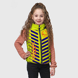 Детский жилет Cyberpunk 2077 полсы геометрия, цвет: 3D-светло-серый — фото 2