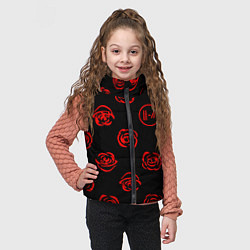 Детский жилет Twenty one pilots rose pattern, цвет: 3D-красный — фото 2