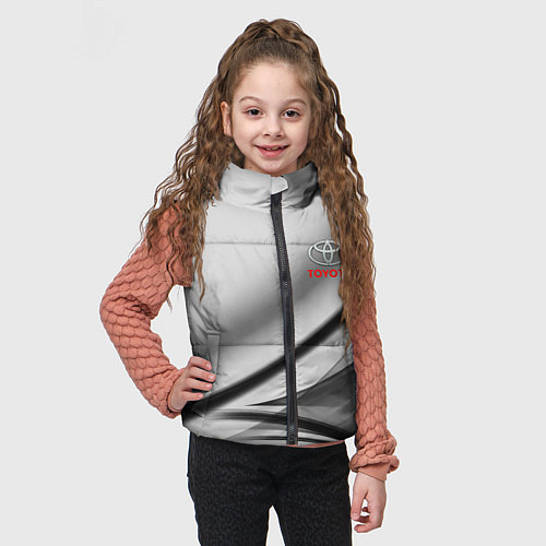 Детский жилет Toyota texrure grey / 3D-Красный – фото 3