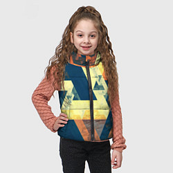 Детский жилет Абстрактные треугольники, цвет: 3D-светло-серый — фото 2
