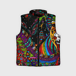 Детский жилет Оптический узор девушка, цвет: 3D-красный