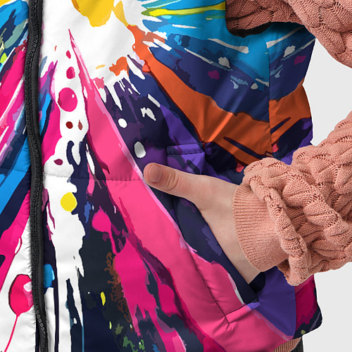 Детский жилет Красочная абстракция - экспрессионизм / 3D-Черный – фото 5