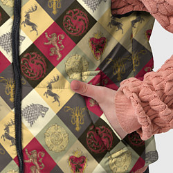 Детский жилет Лого домов Игра престолов паттерн, цвет: 3D-черный — фото 2