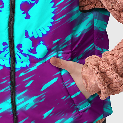 Детский жилет Герб РФ холодные краски / 3D-Черный – фото 5