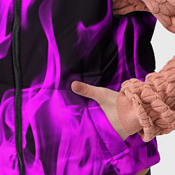 Детский жилет Неоновый огонь в дыму, цвет: 3D-светло-серый — фото 2