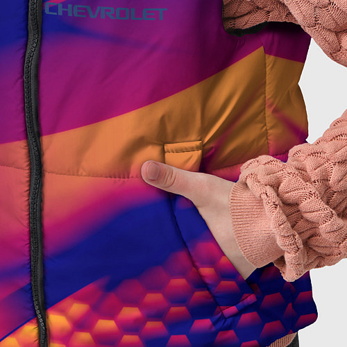 Детский жилет Chevrolet текстура / 3D-Черный – фото 5