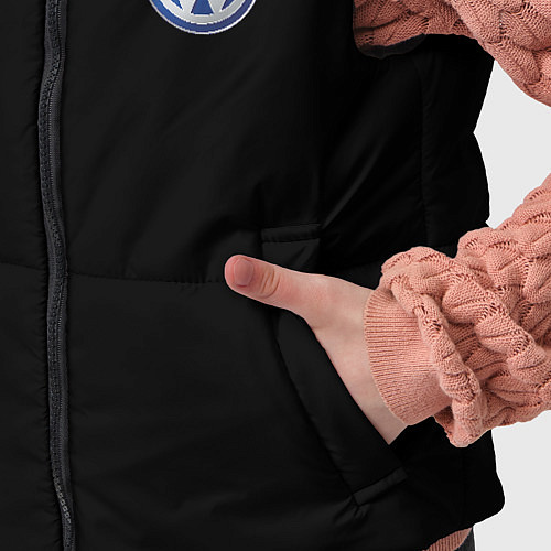 Детский жилет Volkswagen logo auto / 3D-Черный – фото 5