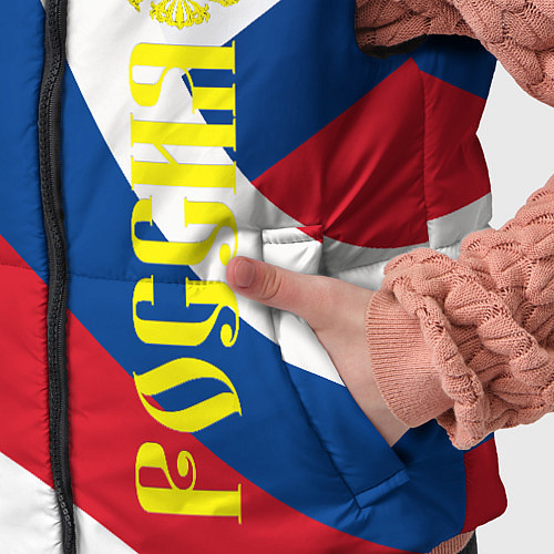 Детский жилет Флаг России, паттерн / 3D-Черный – фото 5