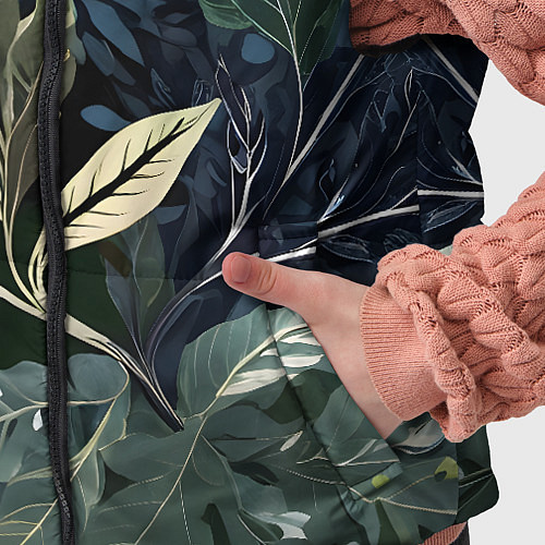 Детский жилет Объемные листья / 3D-Черный – фото 5