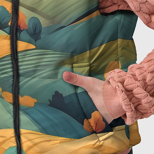 Детский жилет Луга поля / 3D-Красный – фото 5