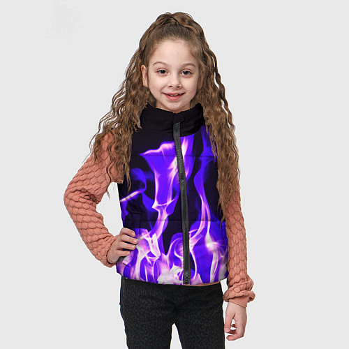 Детский жилет Неоновый огненный стиль / 3D-Красный – фото 3