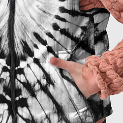 Детский жилет Абстрактное сердце - черно-белый тай-дай, цвет: 3D-красный — фото 2