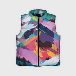 Детский жилет Горы краски, цвет: 3D-черный