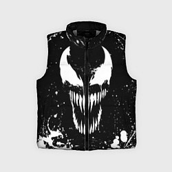 Детский жилет Venom logo, цвет: 3D-светло-серый