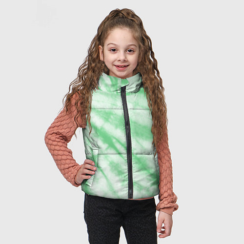 Детский жилет Салатовый тай дай / 3D-Красный – фото 3
