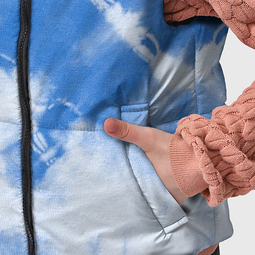 Детский жилет Синий тай дай / 3D-Черный – фото 5