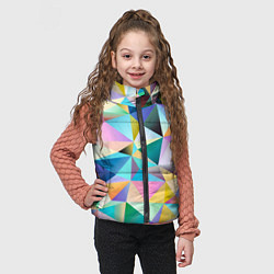 Детский жилет Полигональная текстура, цвет: 3D-красный — фото 2