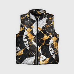 Детский жилет Черно-белый змеиный паттерн