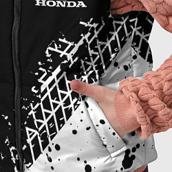 Детский жилет Honda - следы от шин, цвет: 3D-светло-серый — фото 2