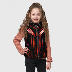 Детский жилет Красные полосы, цвет: 3D-светло-серый — фото 2