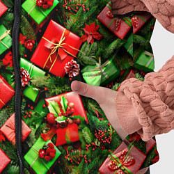 Детский жилет Новогодние подарки в коробках, цвет: 3D-светло-серый — фото 2