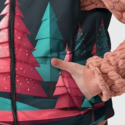 Детский жилет Новогодний ночной лес, цвет: 3D-светло-серый — фото 2