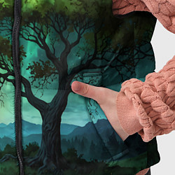 Детский жилет Северное сияние и дерево, цвет: 3D-светло-серый — фото 2