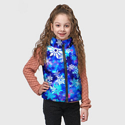 Детский жилет Яркие узоры снежинок, цвет: 3D-светло-серый — фото 2