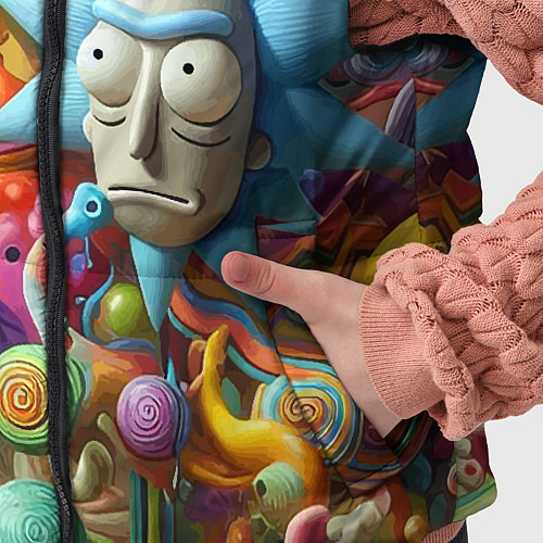 Детский жилет Рик Санчес - абстракция / 3D-Черный – фото 5