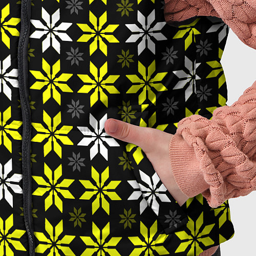 Детский жилет Жёлто-белые звёзды на чёрном фоне / 3D-Черный – фото 5