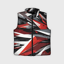 Детский жилет Чёрно-красно-белая абстракция