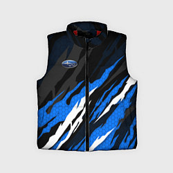 Детский жилет Субару - черно-синий, цвет: 3D-красный