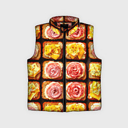 Детский жилет Бутерброды, цвет: 3D-черный