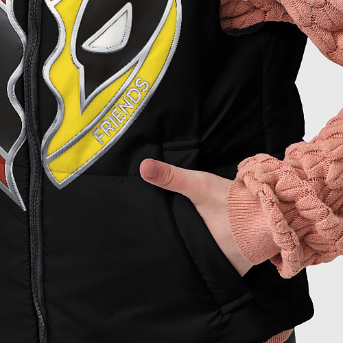 Детский жилет Deadpool and Wolverine best friends / 3D-Черный – фото 5