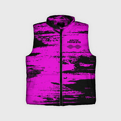 Детский жилет Arctic Monkeys - Розовые разводы, цвет: 3D-черный